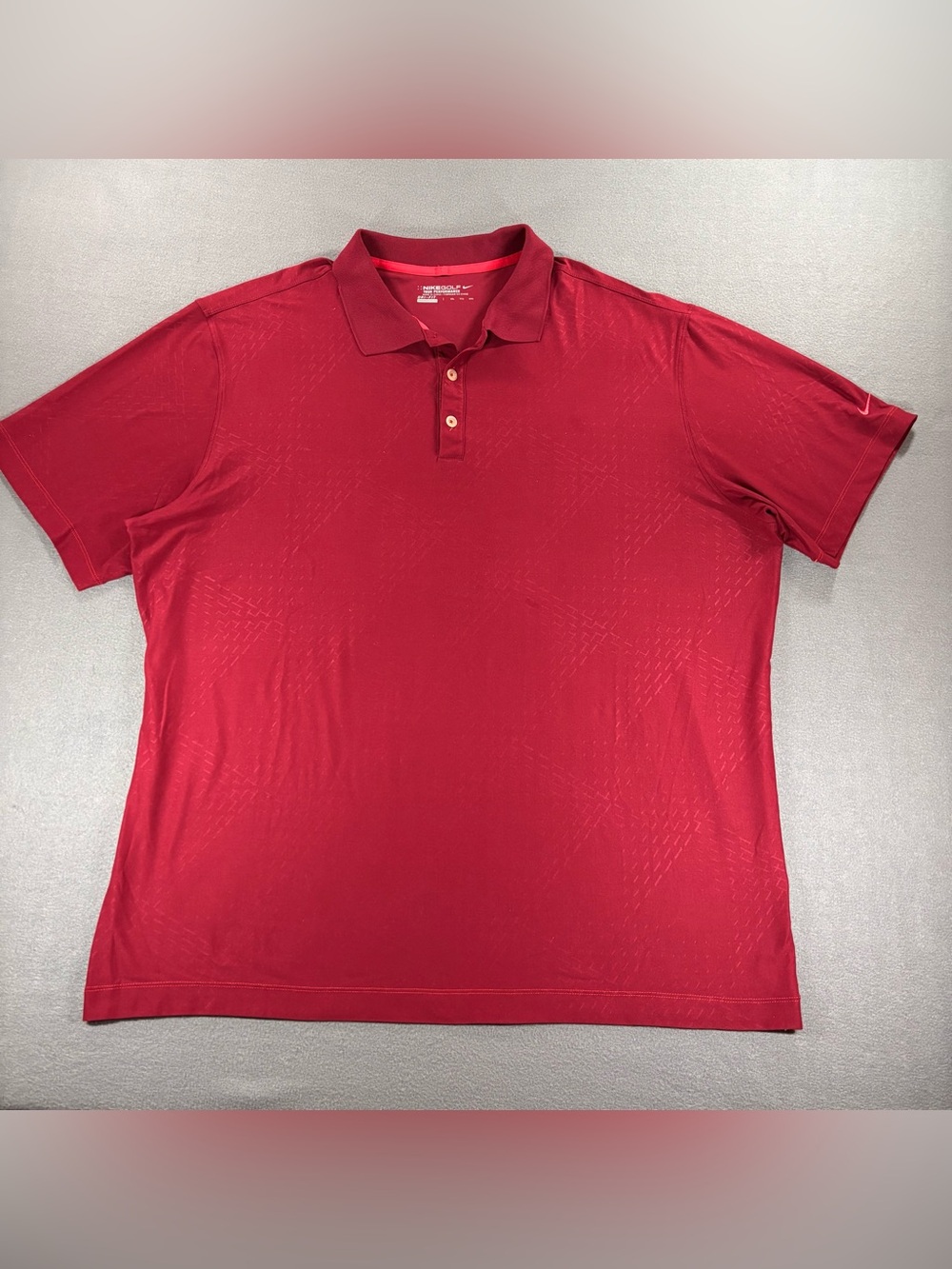 Nike Golf Dri-Fit Short Sleeve Tour Performance Polo Red Men's 2XL